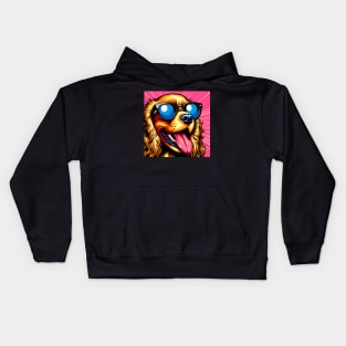 Dog Wearing Sunglasses Kids Hoodie